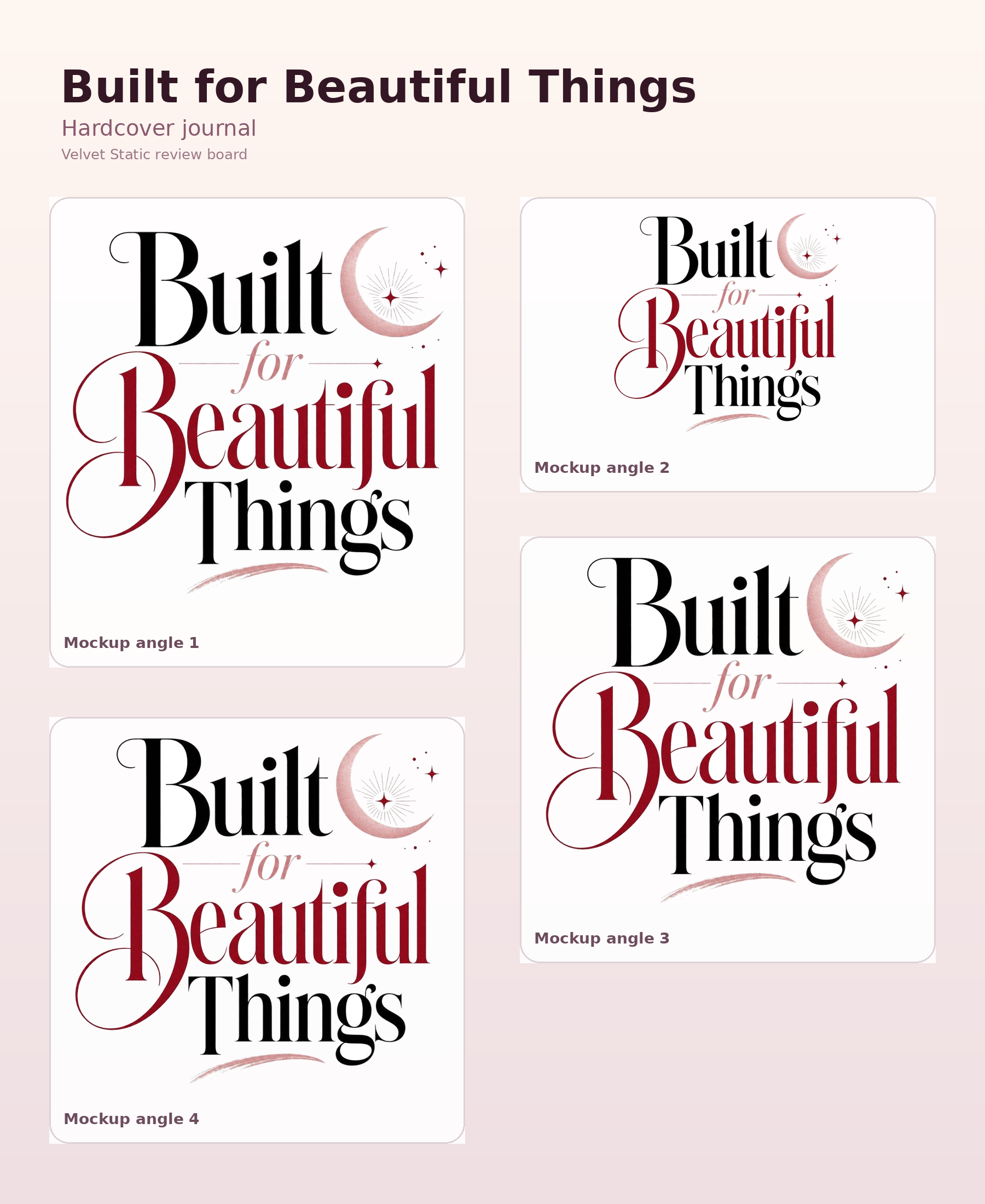 Built for Beautiful Things Journal, Chic Hardcover Notebook, Gift for Her product preview