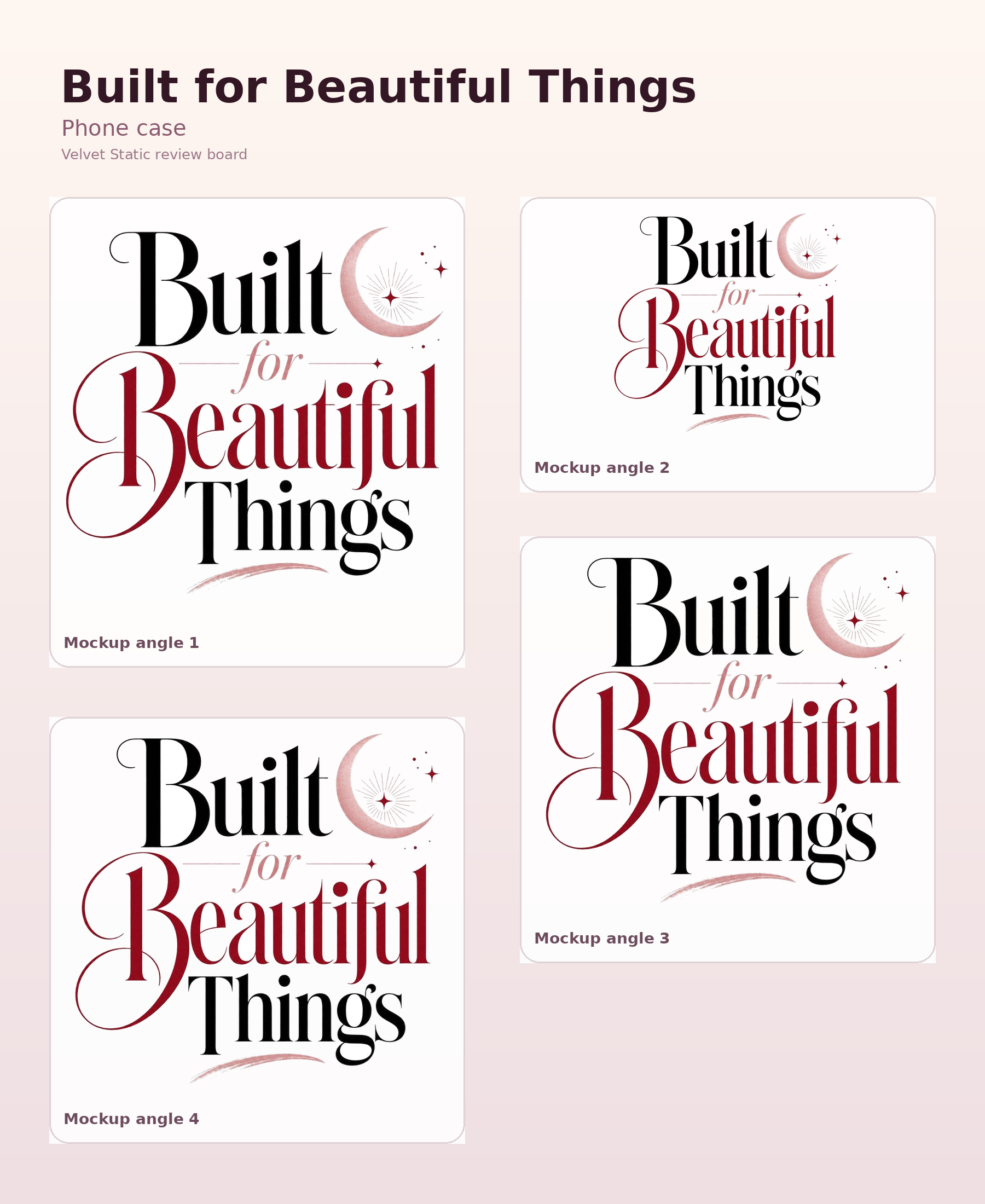 Built for Beautiful Things Phone Case, Chic Statement Case, Gift for Her product preview